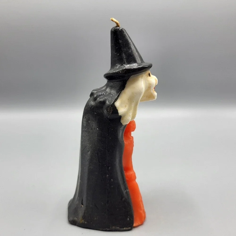 Vintage Gurley Halloween Witch Candle Figurine Spooky Decor 5.5